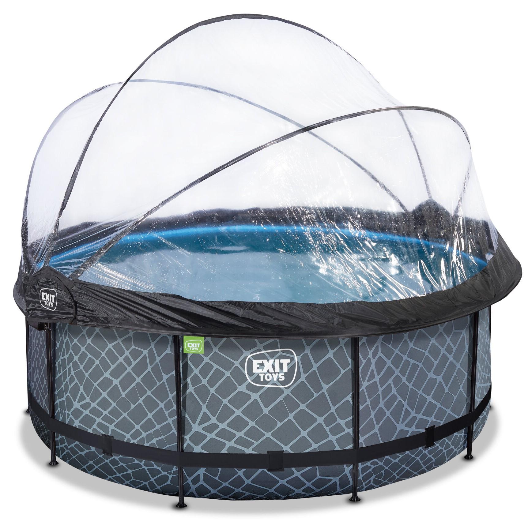 Бассейн с куполом Exit Toys 488х122 см песочный фильтр Камень (1346758810) - фото 3 Бассейн с куполом Exit Toys 488х122 см песочный фильтр Камень (1346758810) - фото 3