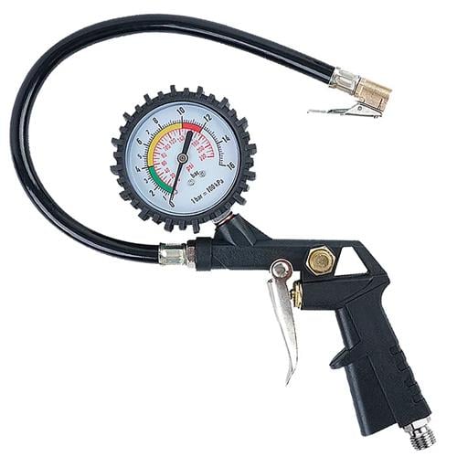 Пистолет для закачки шин с манометром 0-220 psi 0-16 бар Black (927163)