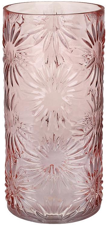 Ваза для цветов стеклянная Flowering Time ромашка 12х25 см Розовый