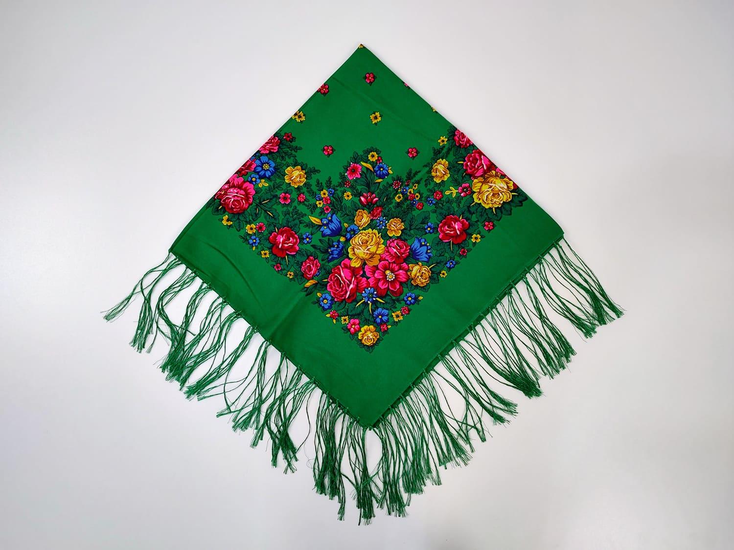 Платок украинский 80x80 см Зеленый (30070660)