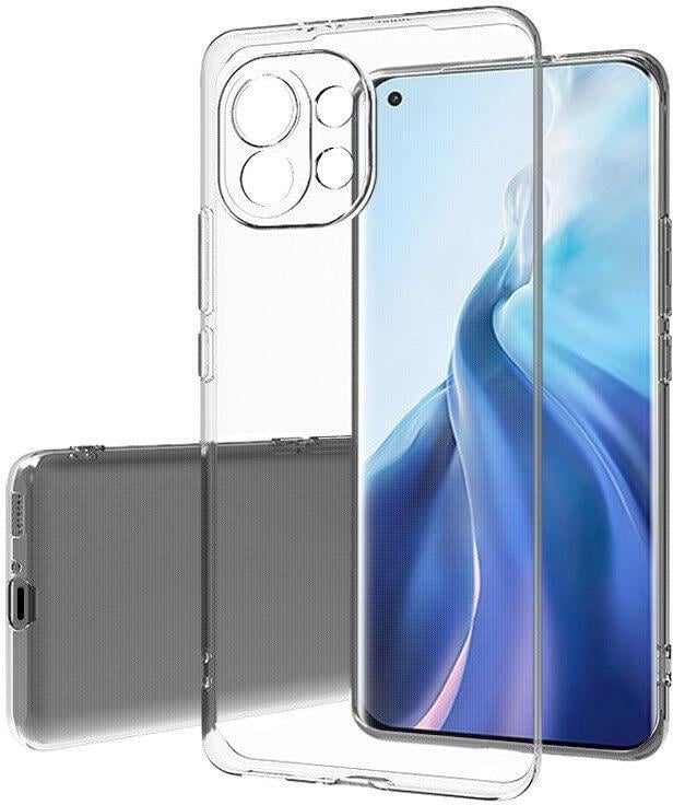Прозрачный Чехол MultiCam Xiaomi Mi 11 Lite (ультратонкий силиконовый) (20834)