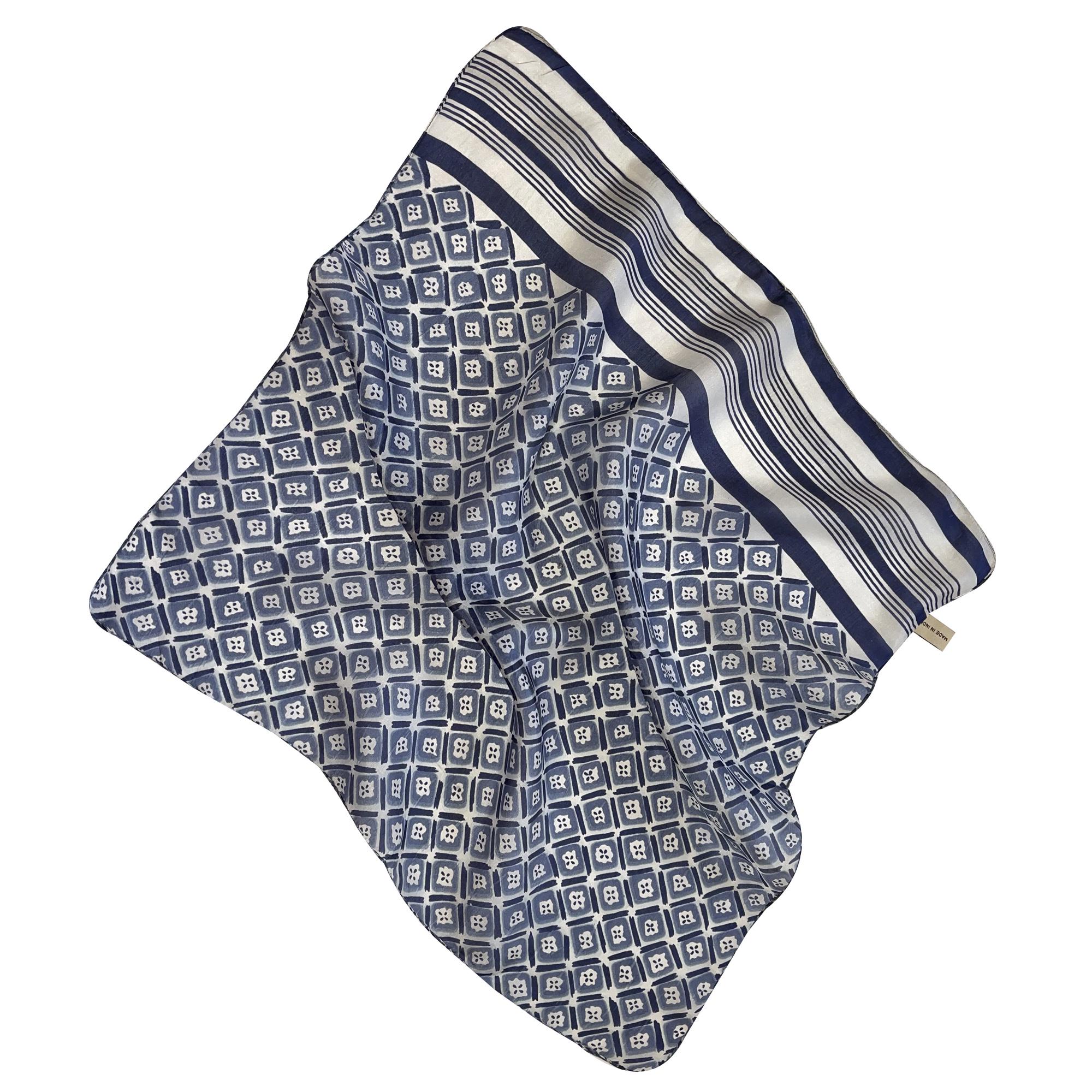 Платок шелковый Silk Route 50х50 см Голубой (1381)