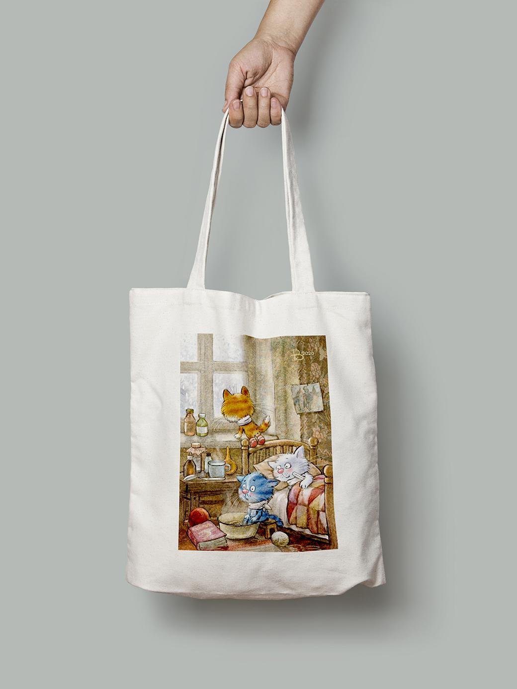 Эко-сумка Заболели котята шопер (rinaz_20201633040_Bag)