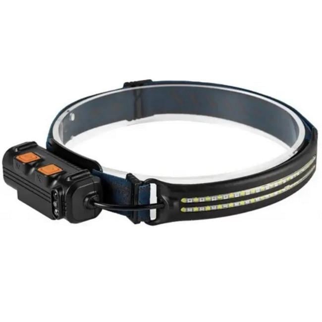 Налобний ліхтарик BL W-691-2 8668 на акумуляторі з датчиком руху Black (020358)