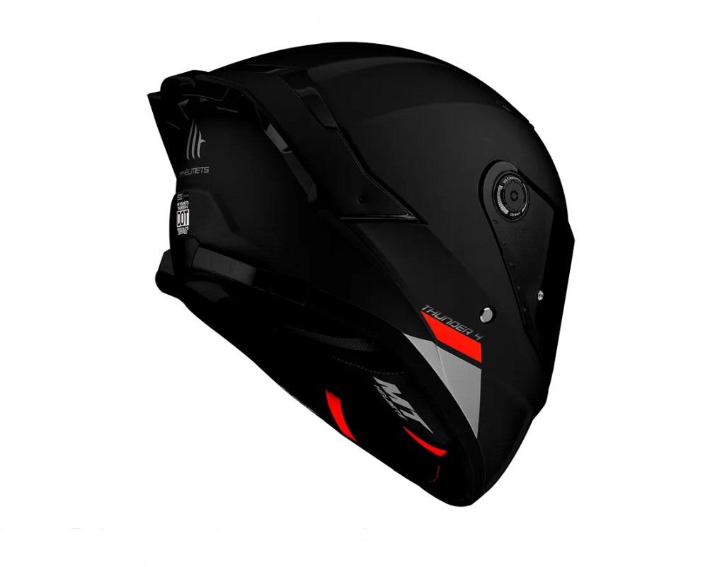 Мотошлем MT HELMETS Thunder 4 SV Solid XS Matt Black (20985) - фото 3