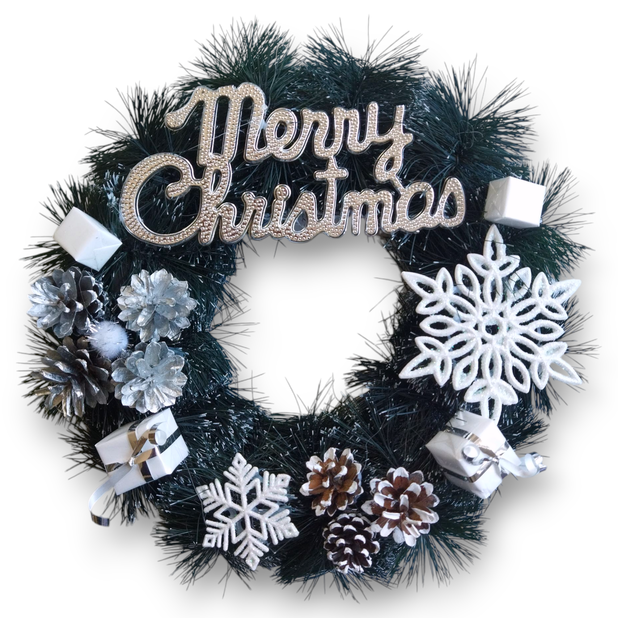 Венок новогодний Merry Christmas IV 33 см Разноцветный (HC27) Венок новогодний Merry Christmas IV 33 см Разноцветный (HC27)