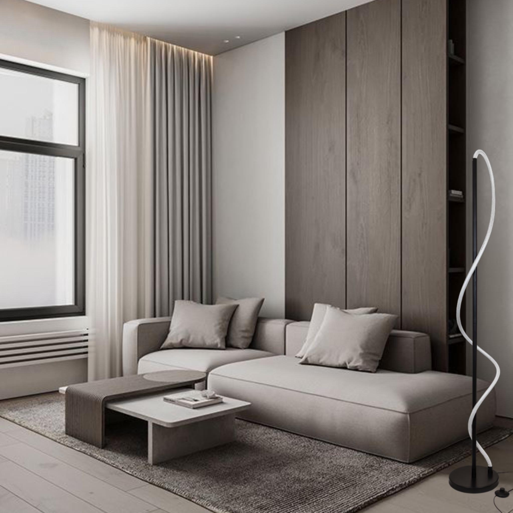 Торшер Арт-деко из гибкого каната 150 см Черный (81-F3038 1500 BK) - фото 5