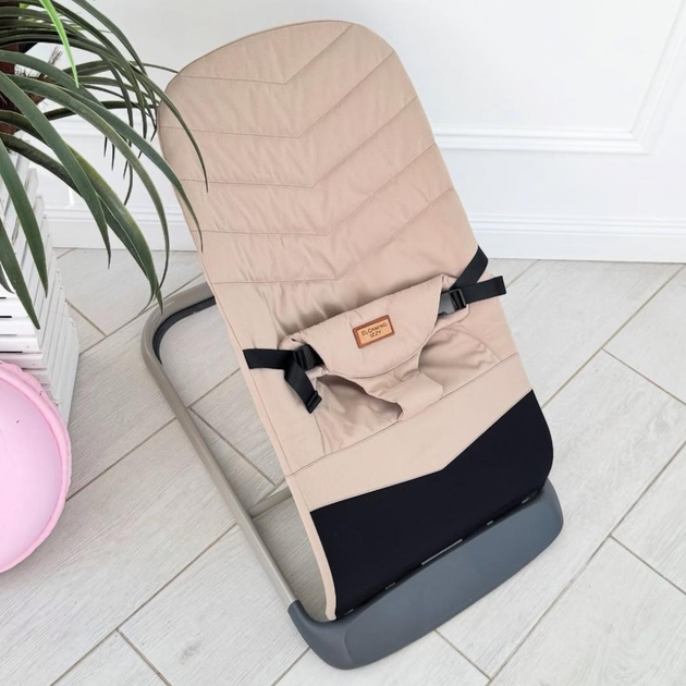 Дитячий шезлонг El Camino ME 1178 IZZY Taupe з режимом хитання з натурального льону Beige (2529761061) - фото 2 Дитячий шезлонг El Camino ME 1178 IZZY Taupe з режимом хитання з натурального льону Beige (2529761061) - фото 2