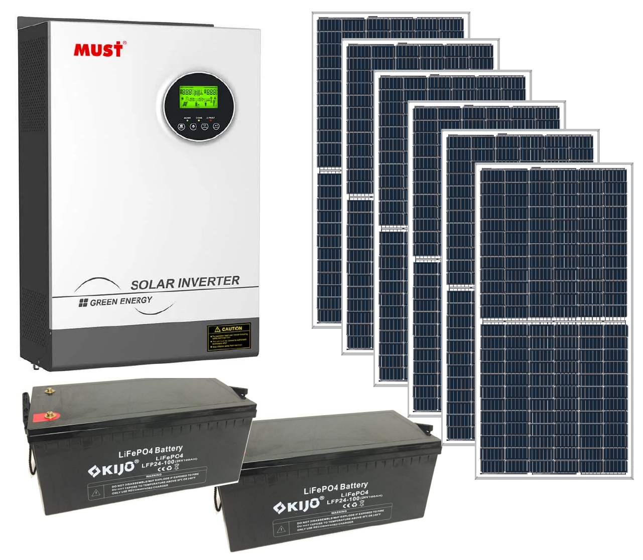 Комплект гибридной автономной солнечной электростанции Своя Энергія KAS15-52/41/327 5 кВт на литиевых АКБ