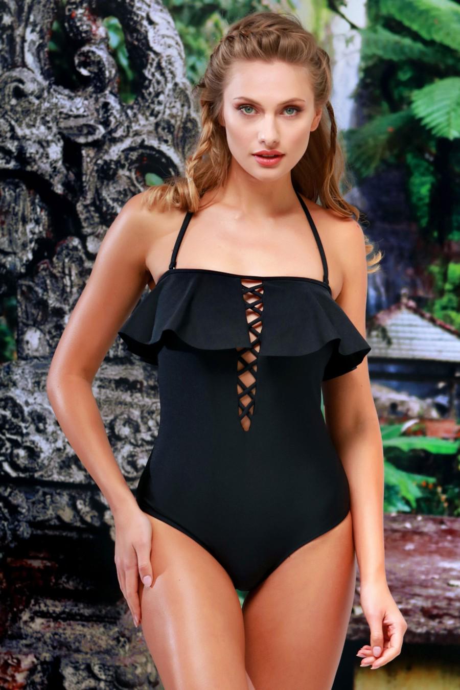 Купальник слитный с уплотненной чашкой Jolidon 48B/XL Черный (60847)