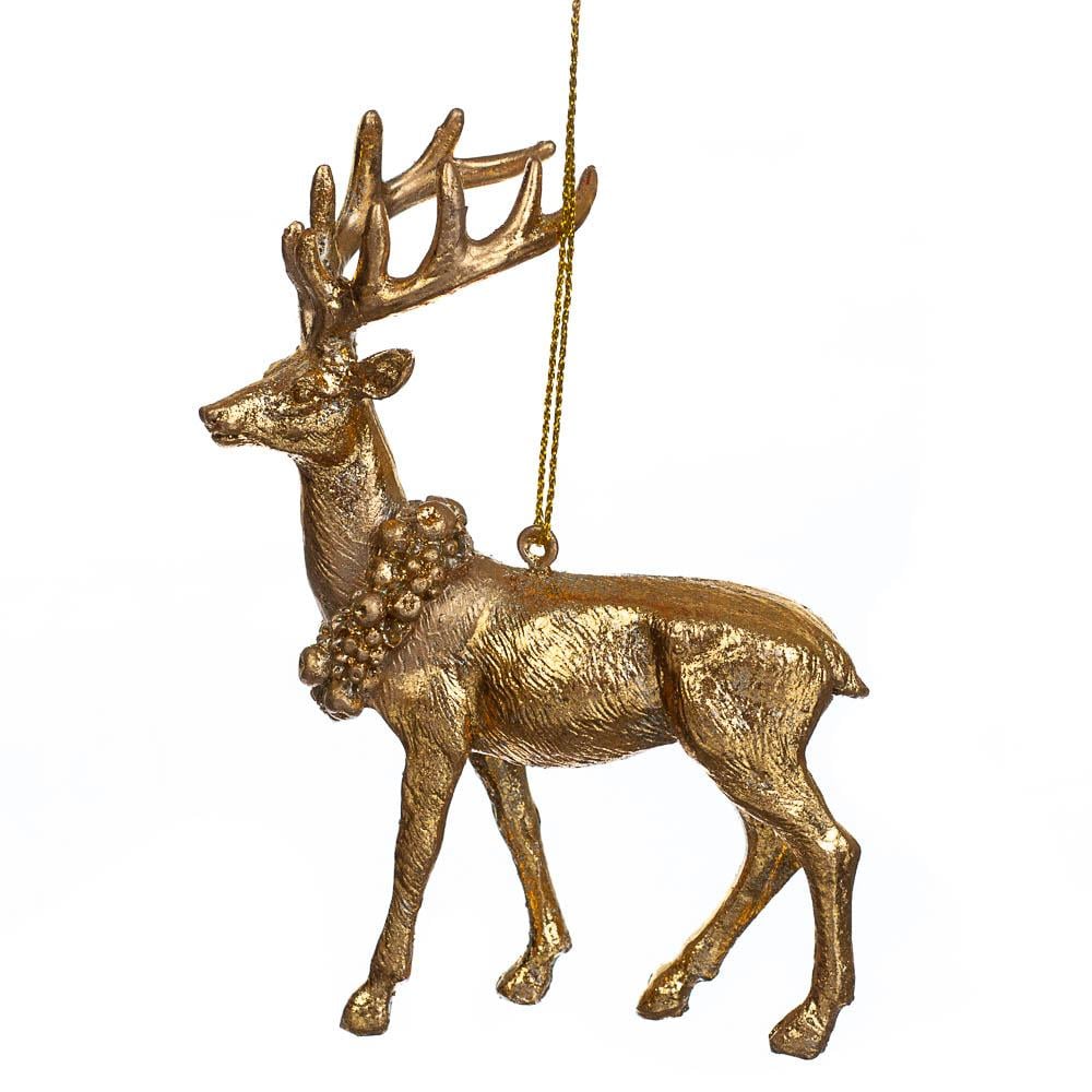 Новогодняя подвеска Elisey Олень бронза 6 шт. (6010-014)