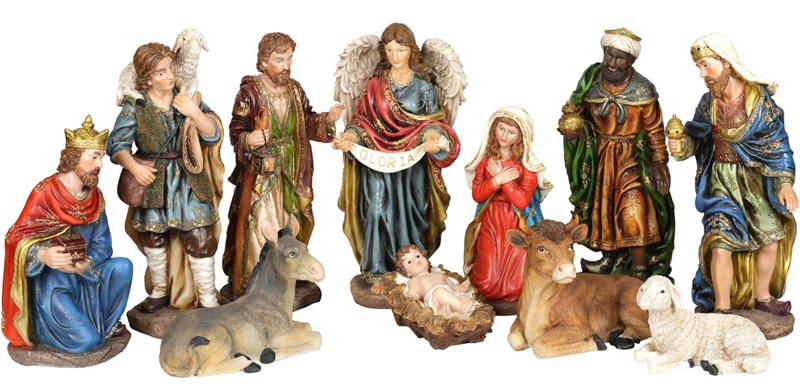 Набор рождественских статуэток Вертеп 64 см полистоун 11 шт. (BD-803-135)