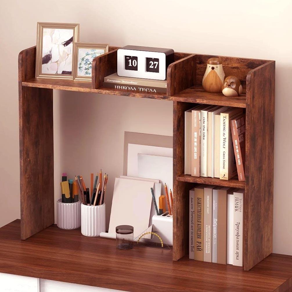 Полка-надстройка настольная из дерева Мирелин шафран (АКД-005506)