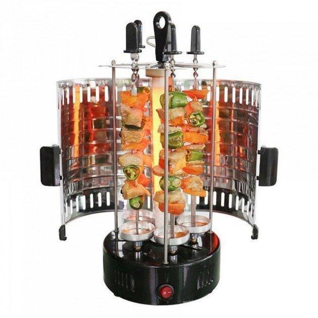 Електрошашличниця вертикальна Domotec MS-7781 Kebabs machine 6 forks 1000 W (12754156) - фото 3