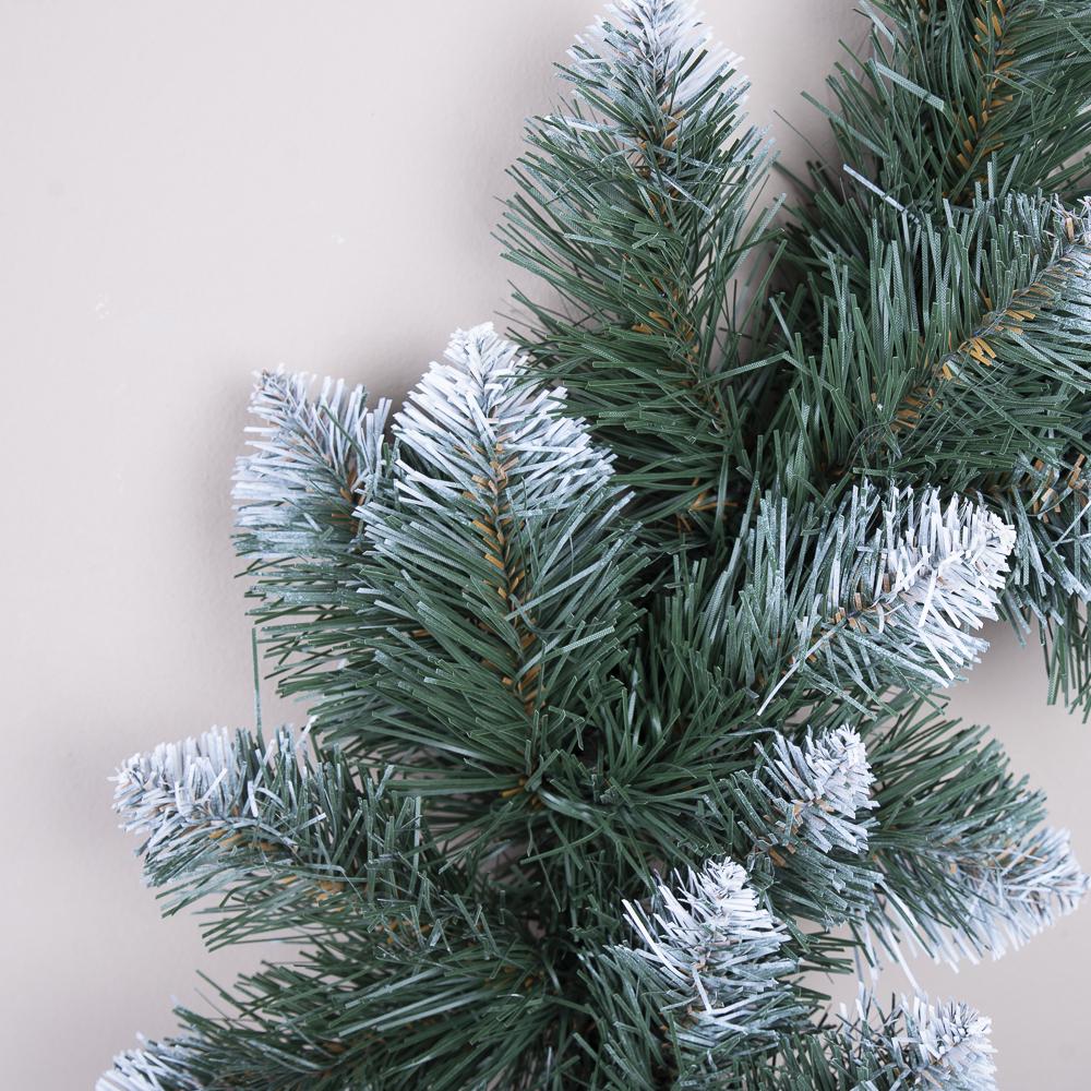 Венок краем 50 см Зеленый с белым (7456) - фото 2 Венок краем 50 см Зеленый с белым (7456) - фото 2