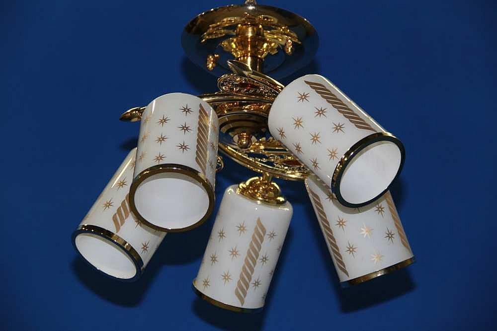 Люстра с плафонами Ray L1734/5FGD Коричневый (IR005945)