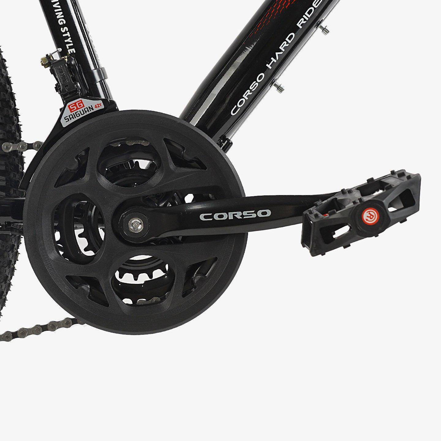 Велосипед горный Corso KLEO 26"/15" Черно-красный (593063083) - фото 7