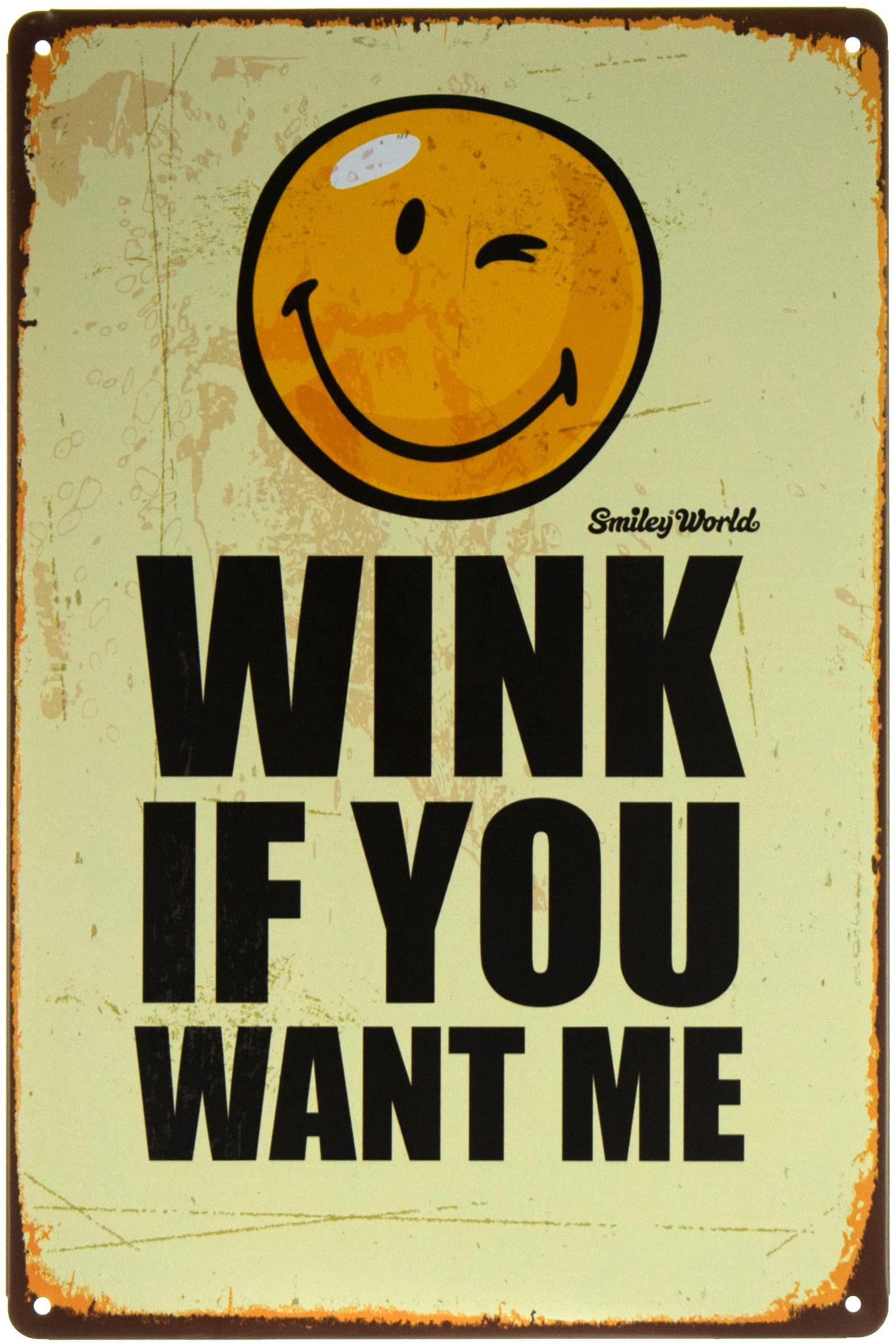 Табличка металева Підморгни, Якщо Хочеш Мене/Wink If You Want Me 20x30 см