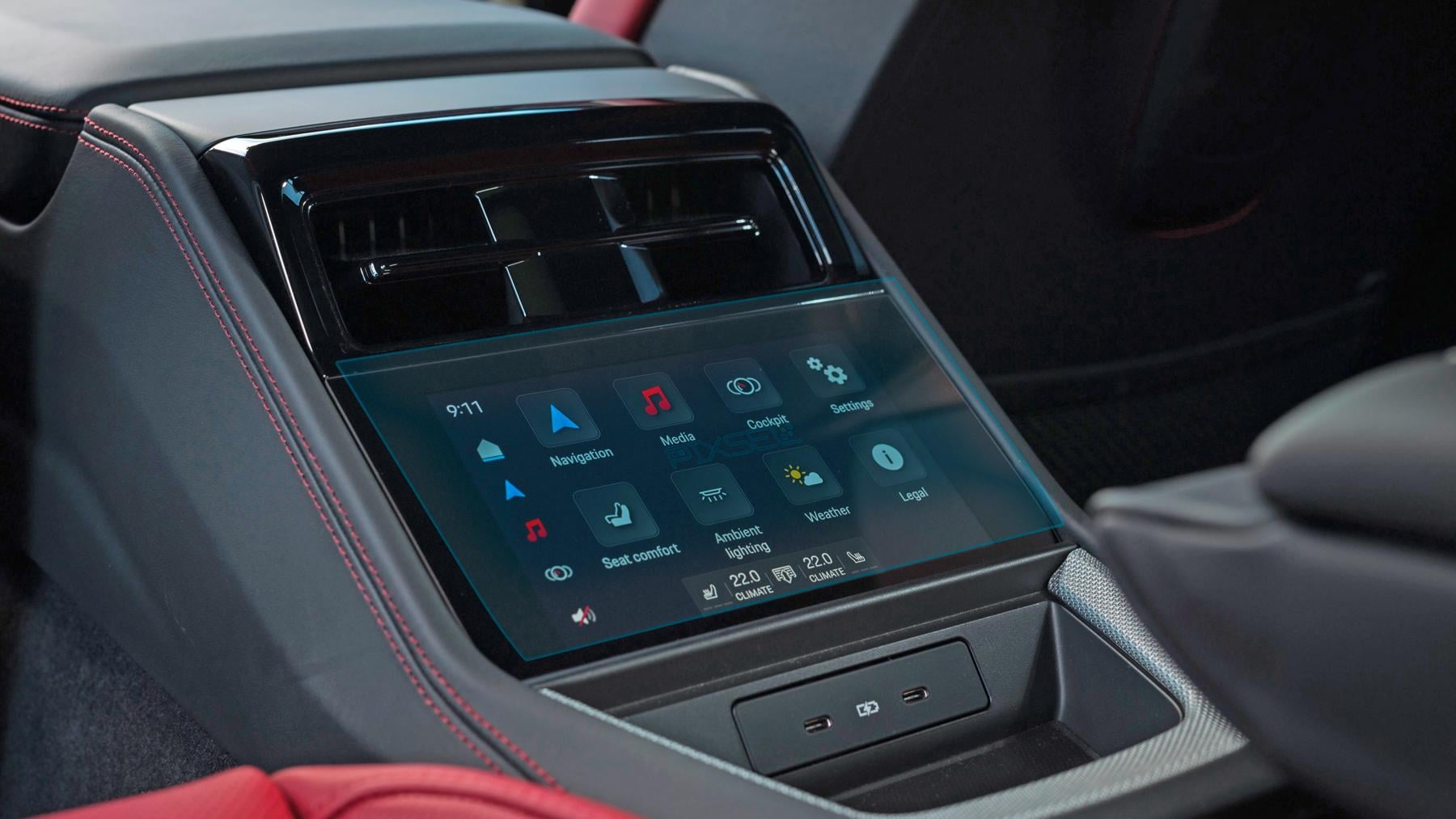 Захисне скло Pixsel гібридне матове на задній клімат Porsche PANAMERA 9“ 2024