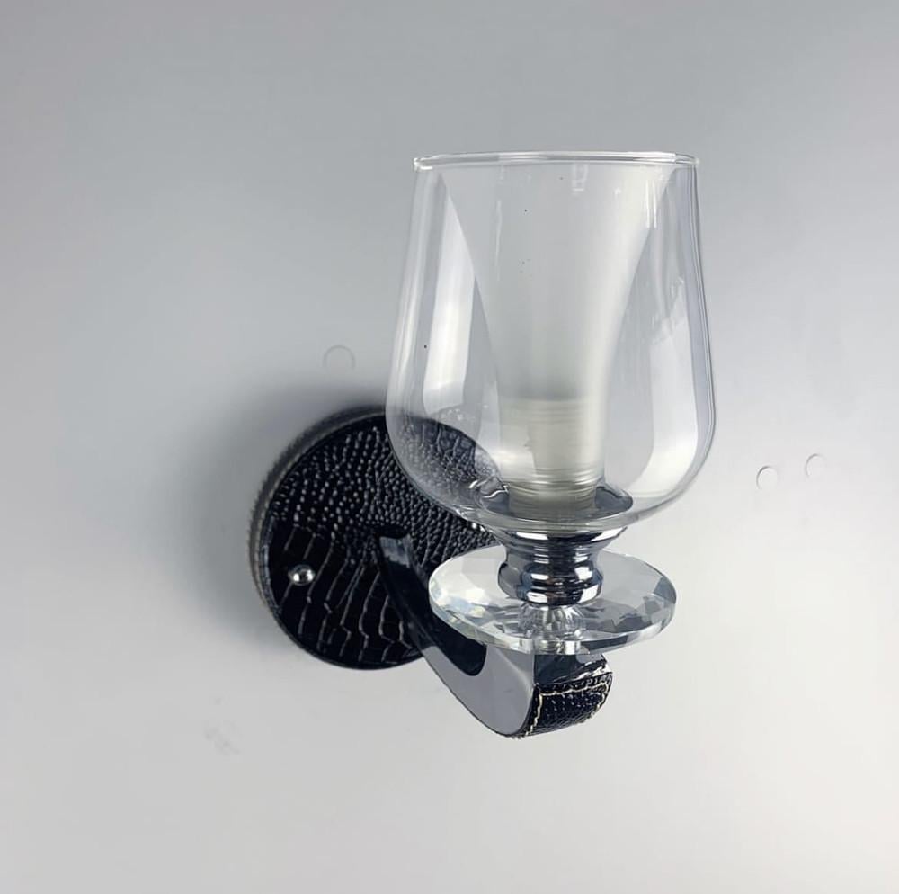 Бра нежное изящное с экокожей (S 865/1 BK)