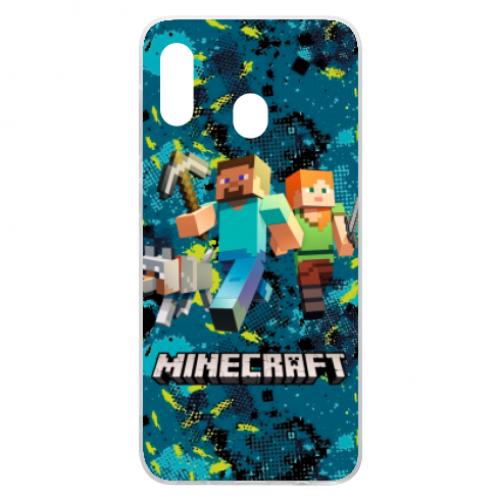 Чохол для Samsung A30 Minecraft Steve Alex And Dog (6848328-46-134799) - фото 1