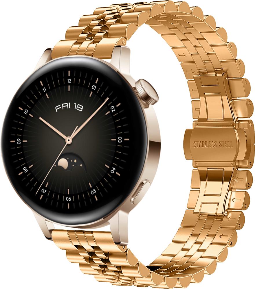 Браслет металлический Stech для Huawei Watch GT3 42 мм Rose Gold (26981-27)