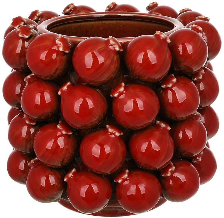 Ваза порцелянова Pomegranate Ø 19х16 см Бордовий