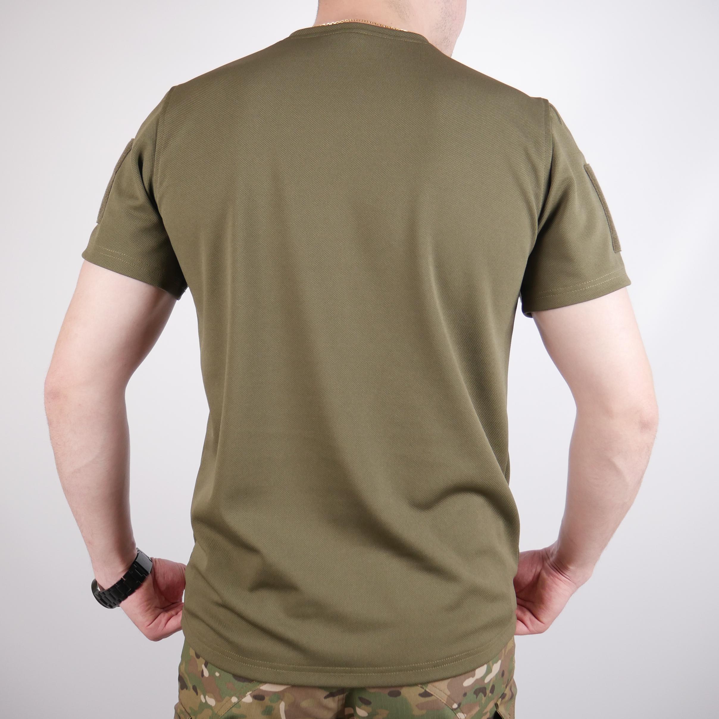 Футболка Kiborg Tactical Coolpass з велкро панелями для шевронів XL Хакі (10895386) - фото 3 Футболка Kiborg Tactical Coolpass з велкро панелями для шевронів XL Хакі (10895386) - фото 3