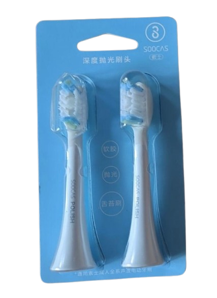 Набір насадок для зубних щіток Soocas Polish для X1/X3U/X3/X5/V1 2 шт. White (25043149)