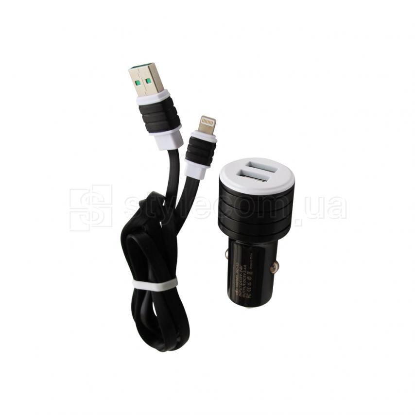 Зарядное устройство CHARGER 2в1 2USB 2.4A/Lightning Black