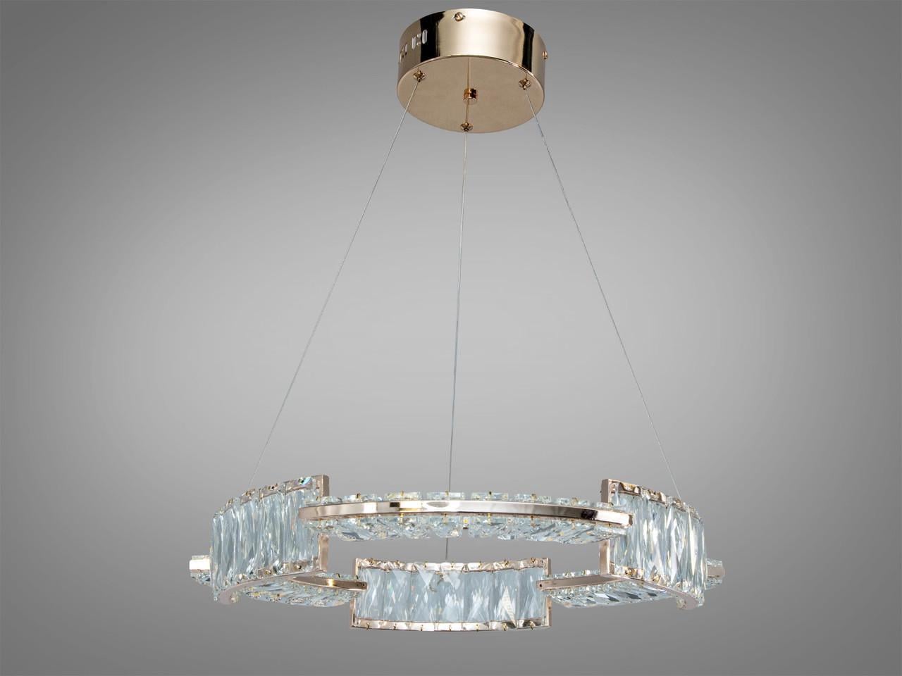 Люстра светодиодная подвесная для гостиной 552/500G 70 Вт с пультом Золотой (2950852170)