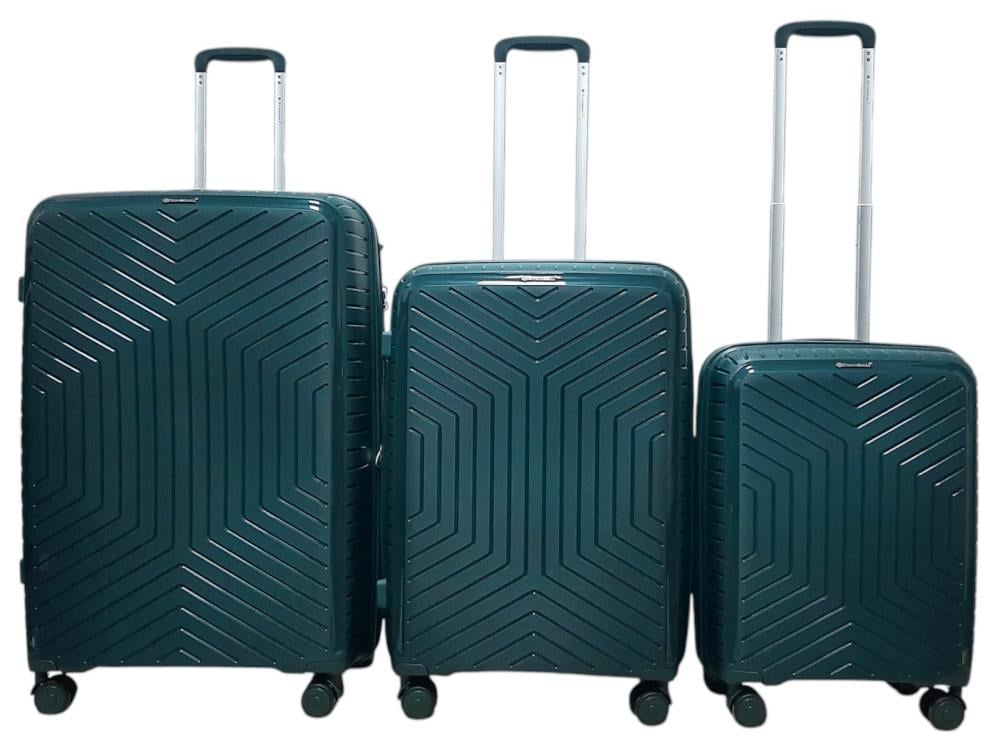 Комплект чемоданов Snowball 20103 Темно-зеленый (31706847)