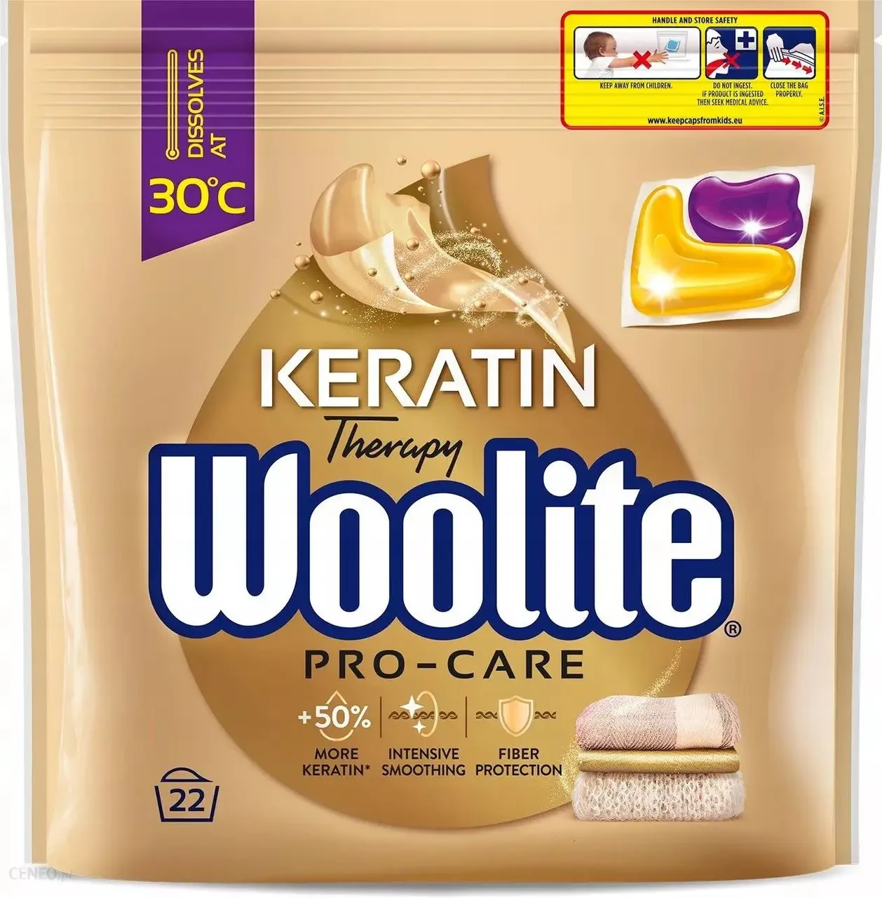Капсулы для стирки Woolite Keratine Therapy Pro-Care 22 шт. (31301886)