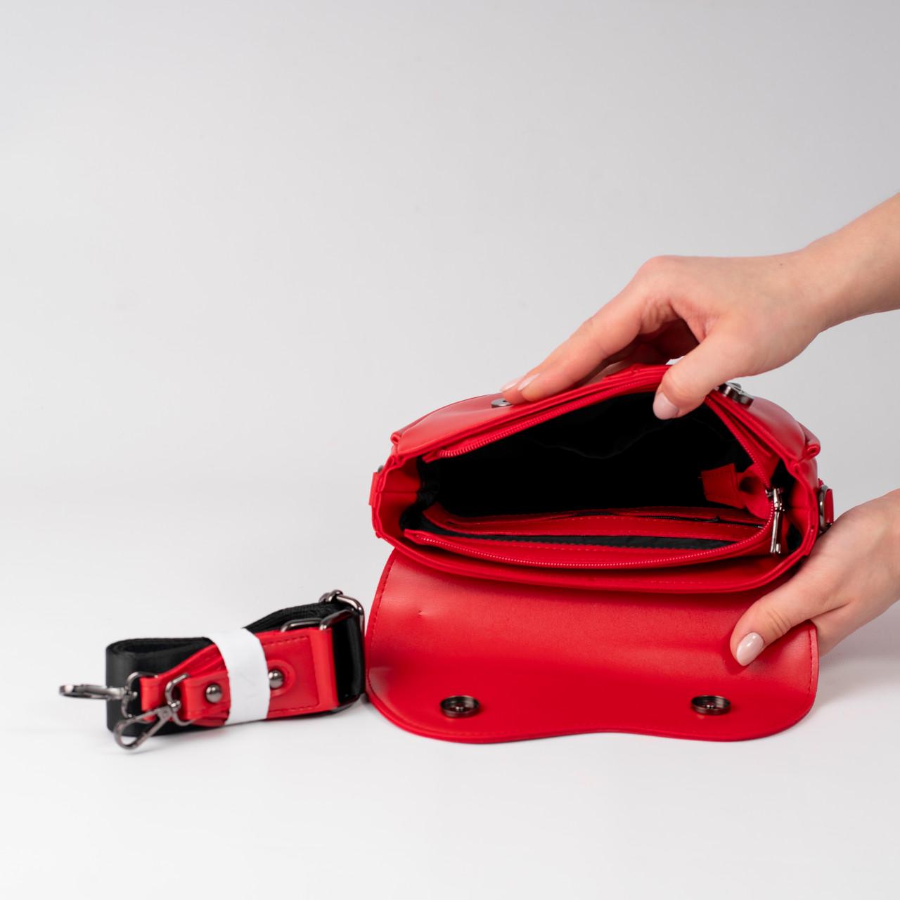 Сумка женская кросс-боди XENIA № 25-24 Красный - фото 2