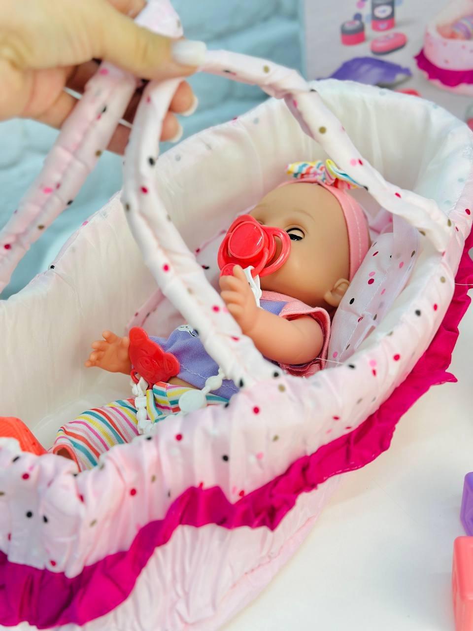 Лялька-пупс Бебі борн 30 см з набором по догляду/горщиком/пляшечкою/підгузком/соскою (2751691728) - фото 6 Лялька-пупс Бебі борн 30 см з набором по догляду/горщиком/пляшечкою/підгузком/соскою (2751691728) - фото 6
