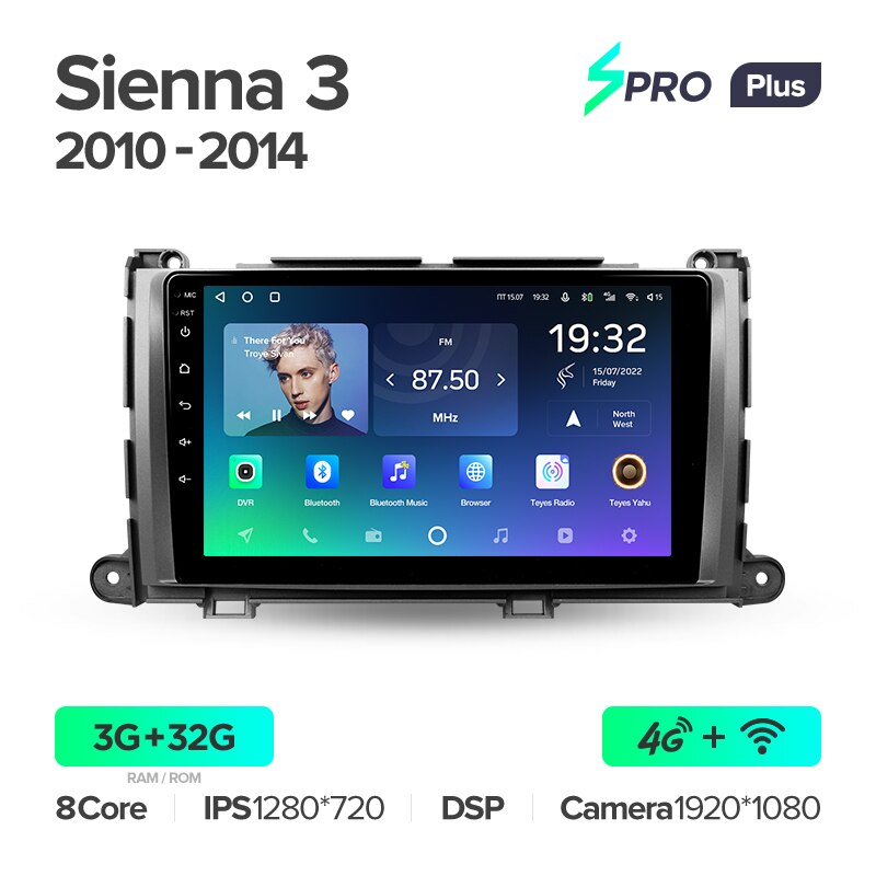 Автомагнитола штатная Teyes SPRO Plus для Toyota Sienna 3 XL30 2010-2014 Android - фото 6 Автомагнитола штатная Teyes SPRO Plus для Toyota Sienna 3 XL30 2010-2014 Android - фото 6
