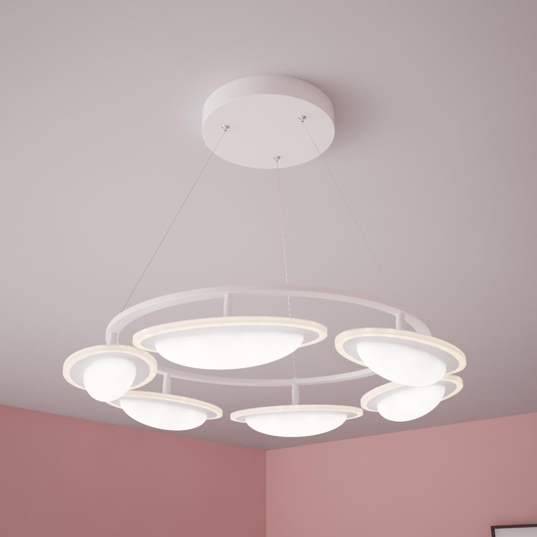 Люстра светодиодная COSMIC с пультом 180 Вт Белый (2037)