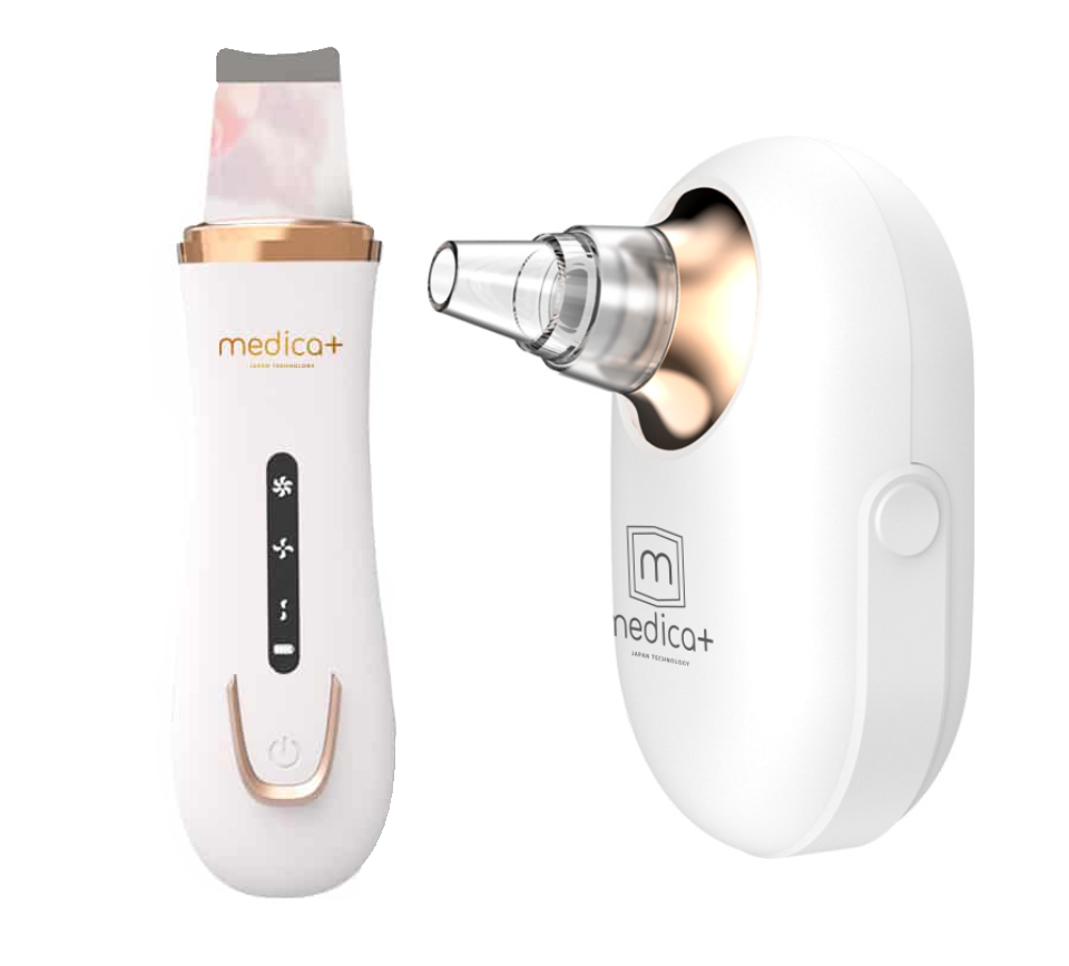 Набор по уходу за кожей лица MEDICA+ Face Care вакуумный очиститель пор 7.0 + ультразвуковой скрабер 5.0