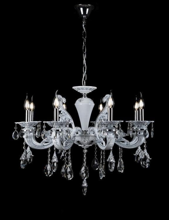 Люстра свеча Ray LK931M/8 CR+LWT (IR007099) Люстра свеча Ray LK931M/8 CR+LWT (IR007099)