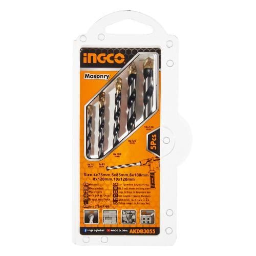 Набор сверл INGCO по кирпичу/бетону 5 шт. 4-10 мм (000143261)