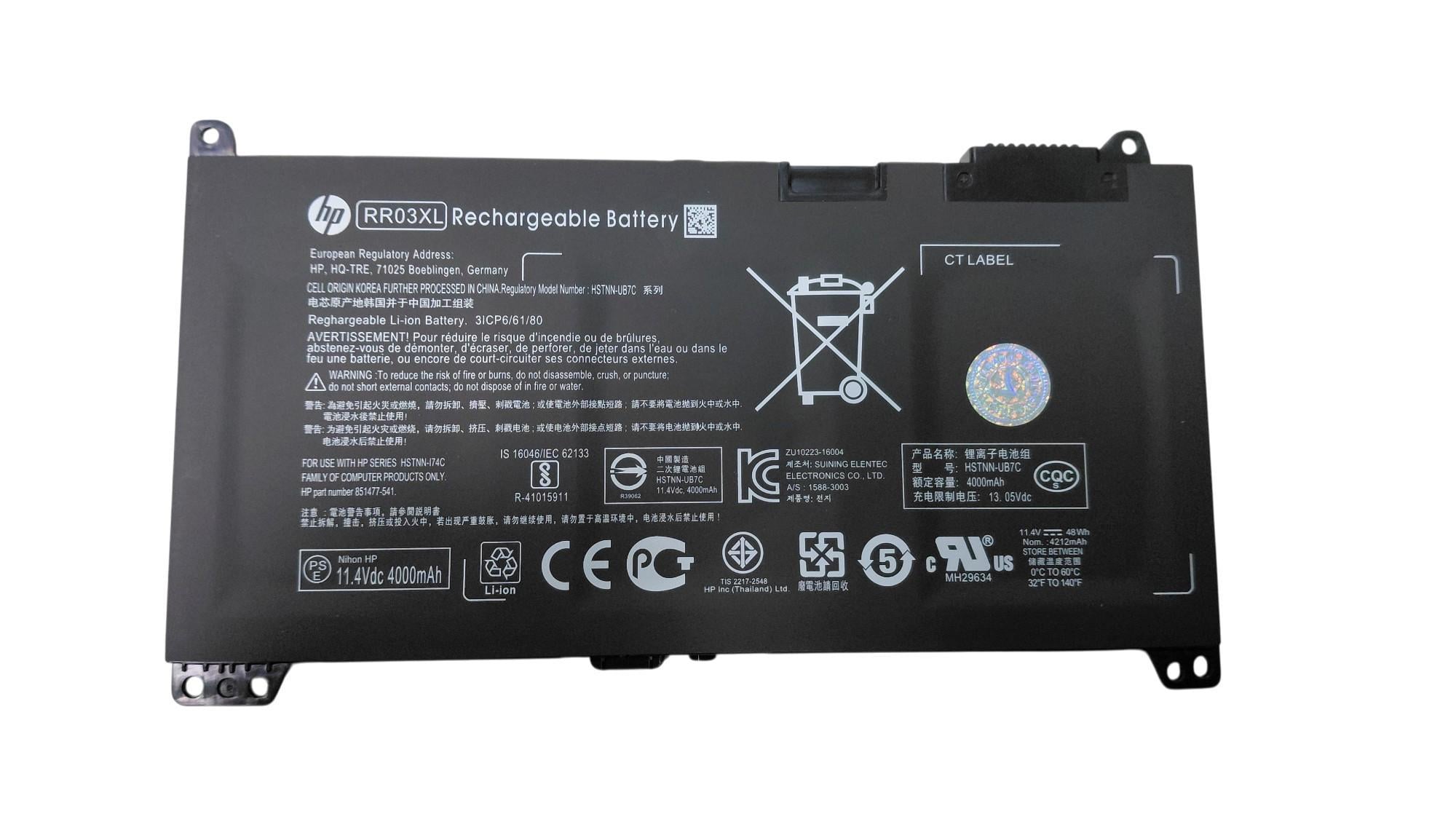 Аккумулятор для ноутбука HP RR03XL G4 440 11,4V 4000 mAh (062449)