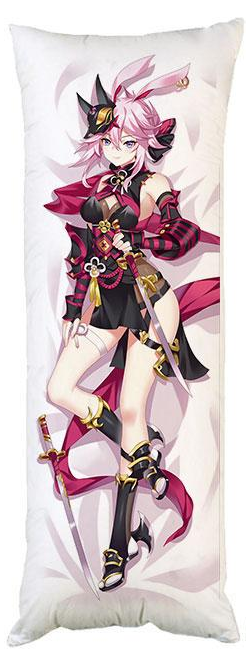 Подушка дакимакура Киана Хонкай Honkai Impact декоративная ростовая для обнимания 40x100 см (1190369786) - фото 1