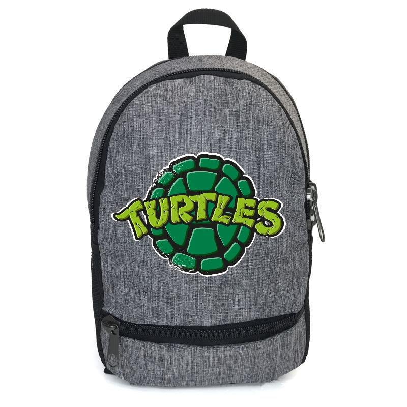 Школьный рюкзак Cappuccino Toys ninja turtle-013 с принтом Черепашки ниндзя 12,5 л Серый (1381809912)