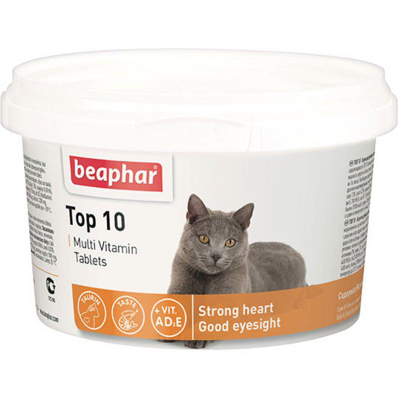 Мультивитаминный комплекс для кошек Beaphar Топ 10 Multi Vitamins Tabs с таурином 180 табл (32133) - фото 1 Мультивитаминный комплекс для кошек Beaphar Топ 10 Multi Vitamins Tabs с таурином 180 табл (32133) - фото 1