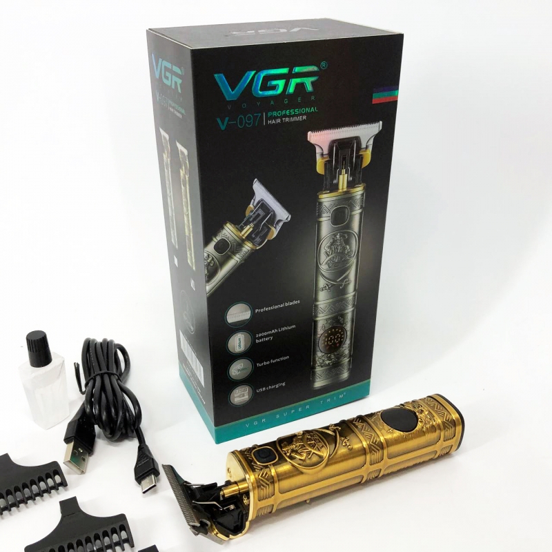 Машинка для стрижки VGR V-097 акумуляторна 3W Gold (tf5478) - фото 6