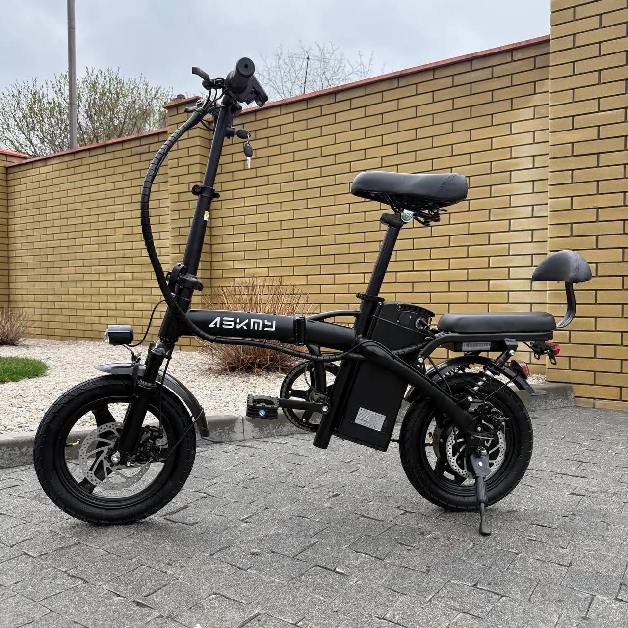 Электровелосипед ASKMY U15 MAX 48V 600W 18 Ah складной с усиленной батареей и амортизацией (33075526)