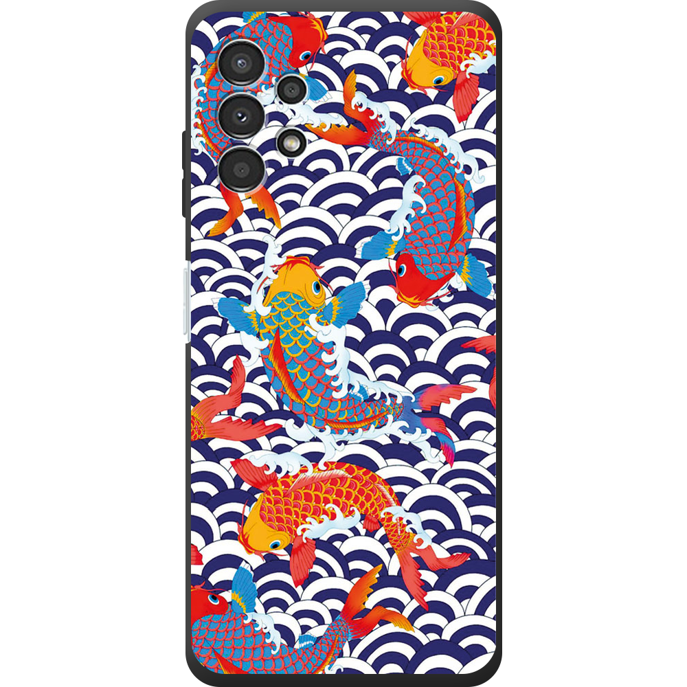 Чехол BoxFace Samsung Galaxy A13 4G (A135) Koi Fish Черный силикон (44331-up2477-44334)