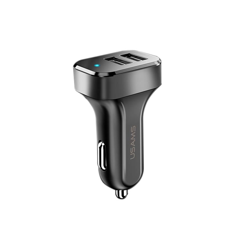 Автомобильное зарядное устройство Usams US-CC087 C13 2.1A Dual USB Черный (00000034521_2)