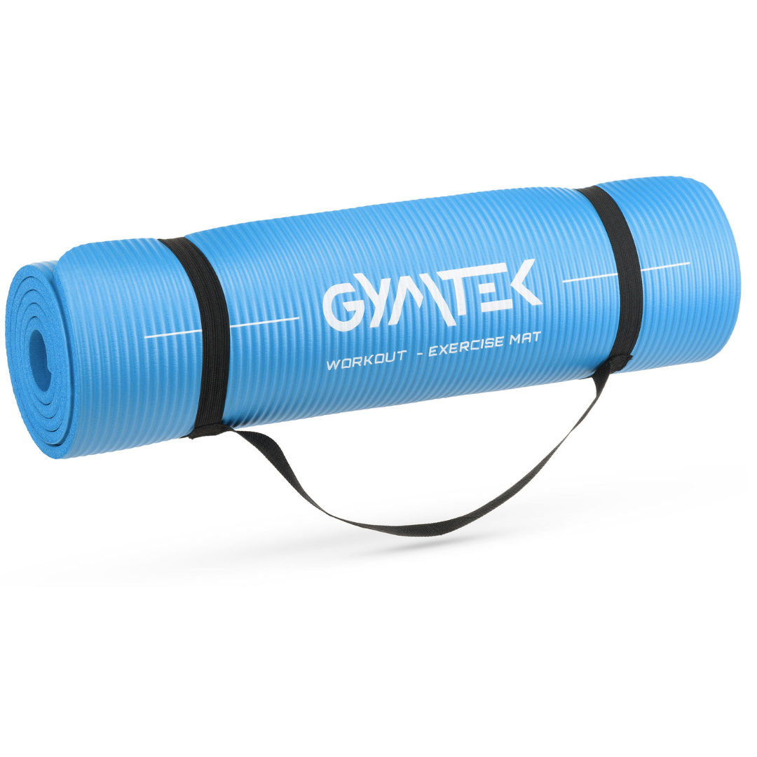 Килимок для йоги та фітнесу Gymtek NBR 1 см Блакитний - фото 6