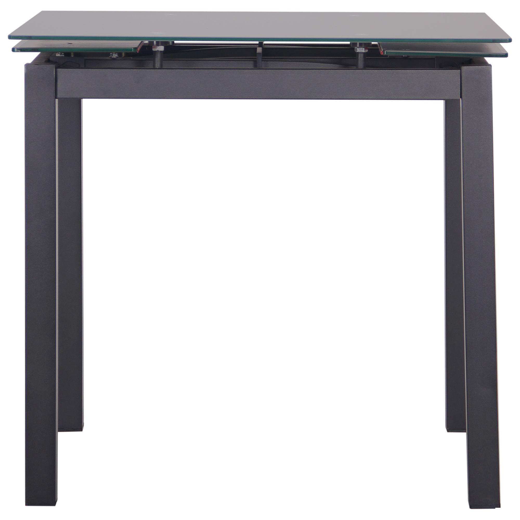 Обідній стіл Карлос 760х800+400х650 розкладний Чорний/Антрацит - фото 3 Обідній стіл Карлос 760х800+400х650 розкладний Чорний/Антрацит - фото 3